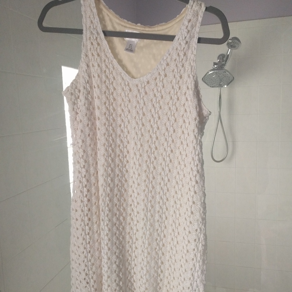 Motherhood maternity textured cream tank top shirt